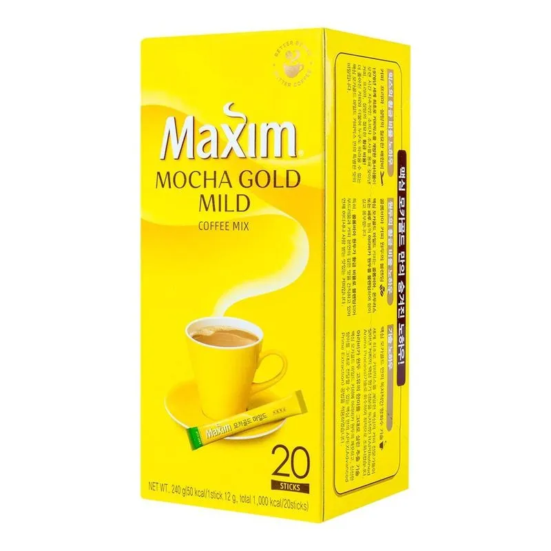 Café Solúvel Coffee Maxim Coreano Mocha Gold 20 Sachês 240g