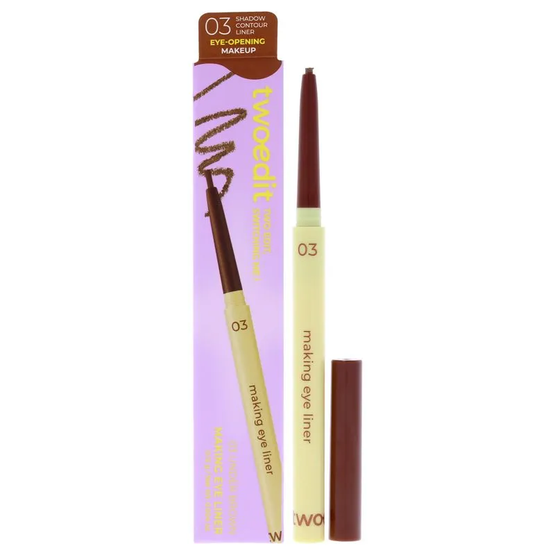 Delineador Two Edit Making Eye Liner-03 Under Brown Waterproof