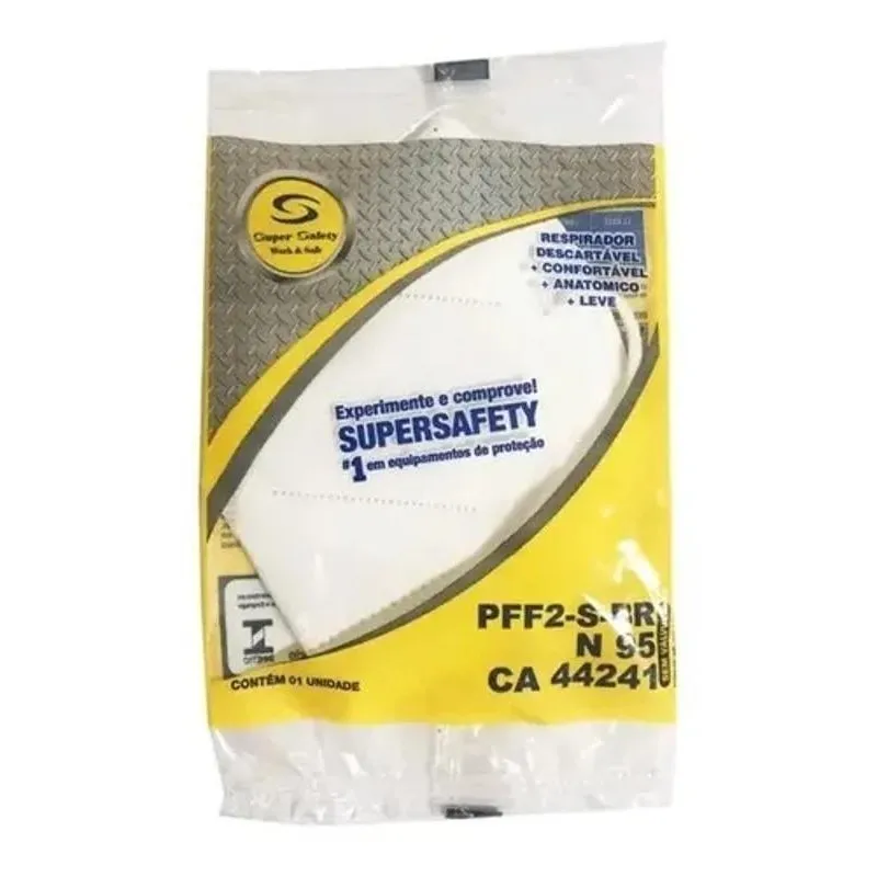 Kit 10 Un- Máscara Pff2 N95 Super Safety Fixação Na Orelha