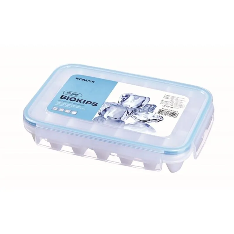 Forma para Gelo com Tampa de Plástico Transparente Biokips Komax