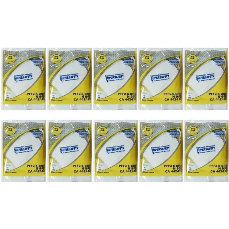 Mascara N95 Pff2 Super Safety Elastico De Orelha 120un