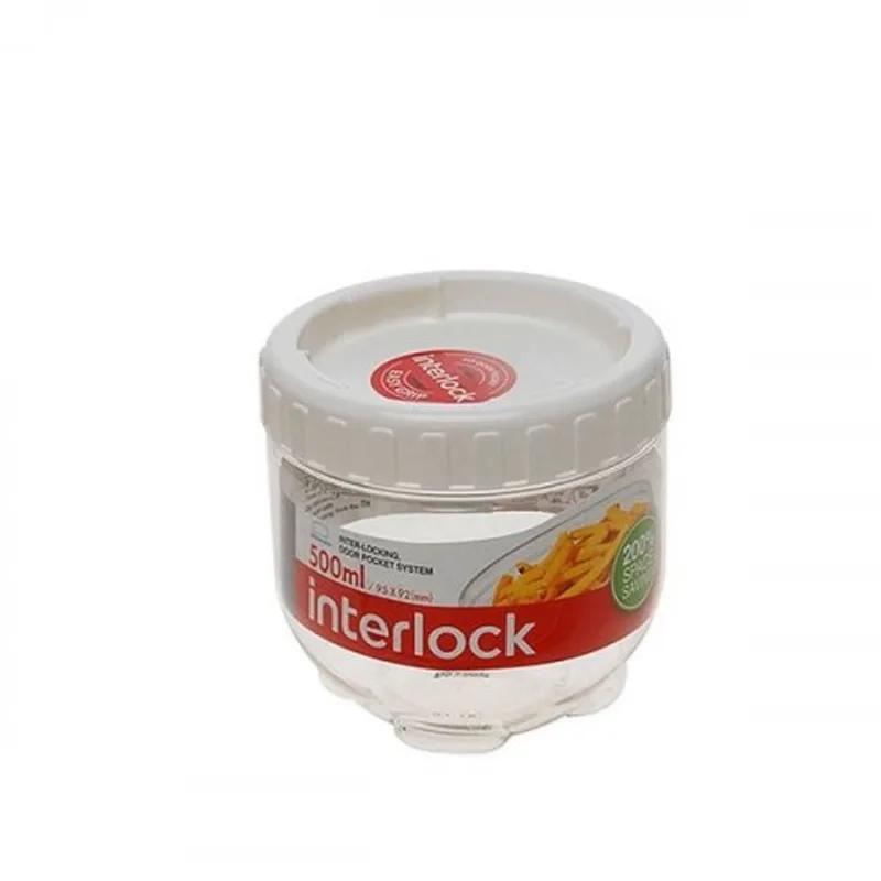 Recipiente Circular Interlock 500 ml Blanco