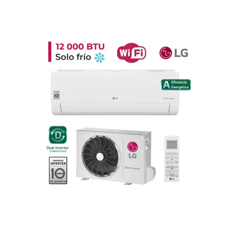 Aire Acondicionado LG Inverter 12000 Solo Frío Vm122ct Blanco