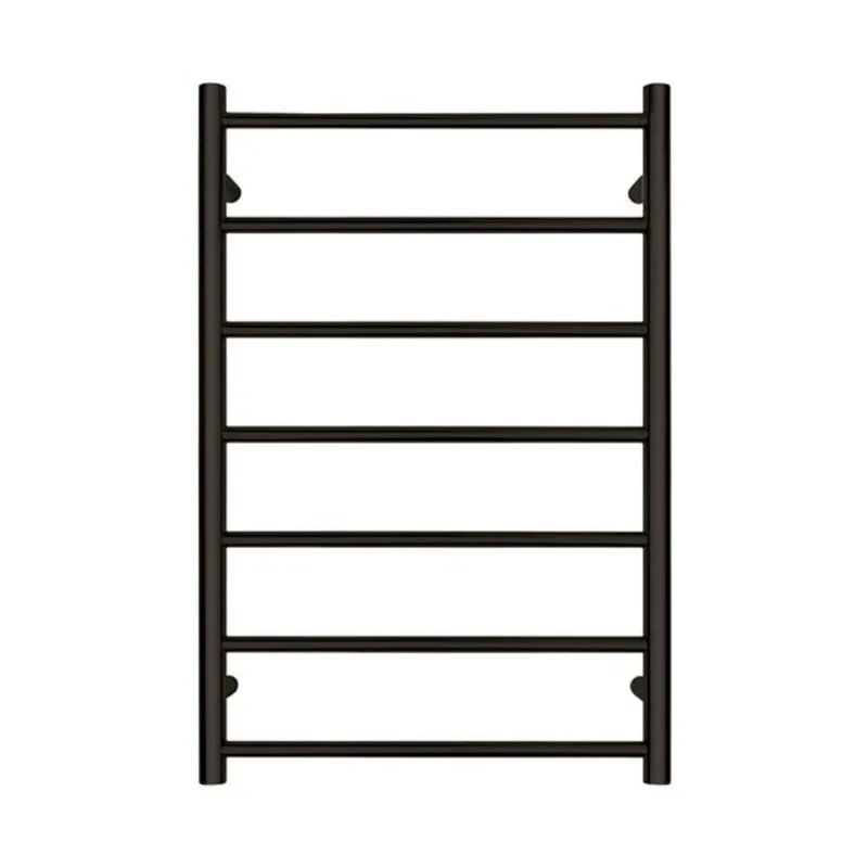 Reln 36.2-in x 24.4-in 7-Bar Matte Black Wall Mounted Electric Towel Warmer