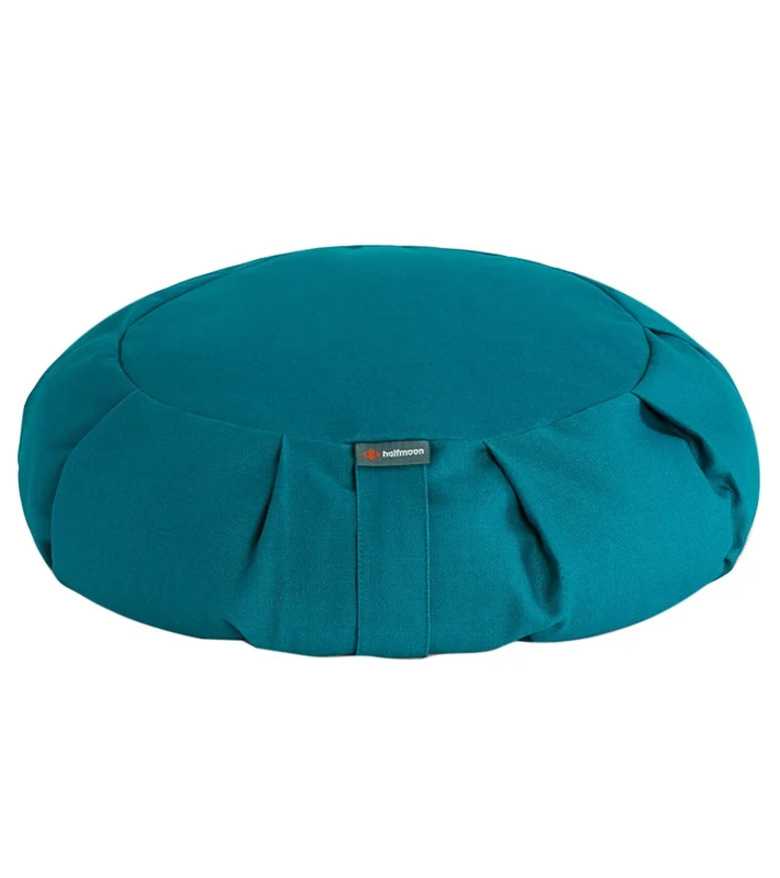Halfmoon Round Zafu Yoga Meditation Cushion Glacier