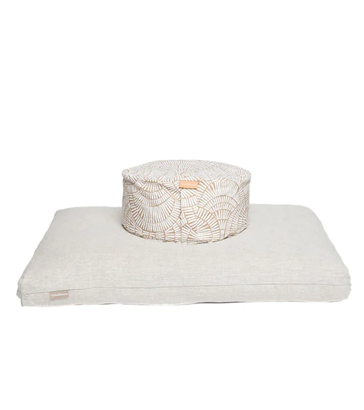 B, Halfmoon Cotton + Linen Mod Sit Set Terra/Natural