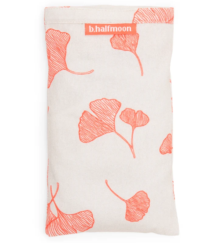 B, Halfmoon Organic Cotton Unscented Eye Pillow Ginkgo Orange