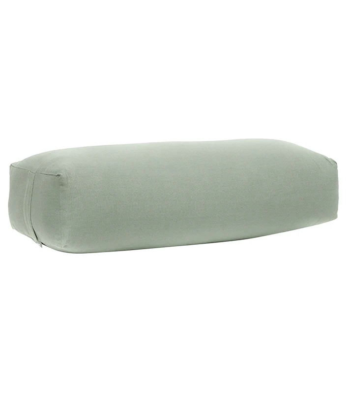 B, Halfmoon Essential Cotton Rectangular Bolster Moss Green