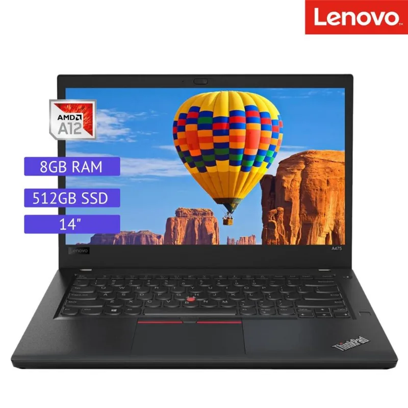 Laptop Semi Nueva Lenovo ThinkPad A475 - AMD A12 - 8GB RAM - 512GB SSD - 14"