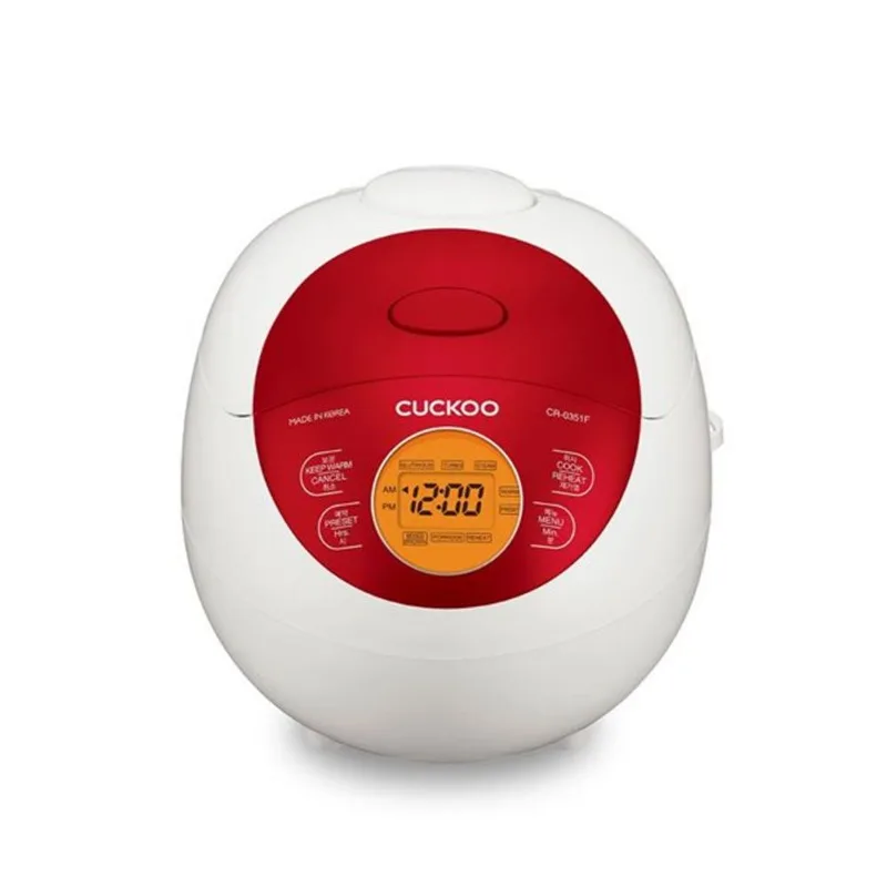 CUCKOO 3-Cup Uncooked Programmable Electric Rice Cooker w/ Nonstick Inner Pot and 5 Menu Modes