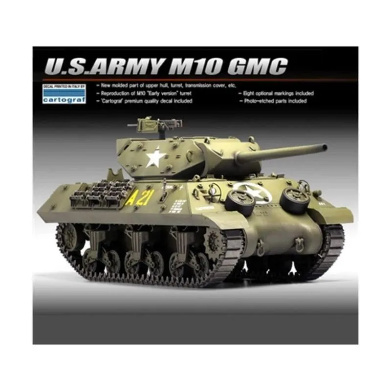 Academy M10 Gmc 1-35 - Kit de Montagem Do Veículo Com Decal Premium