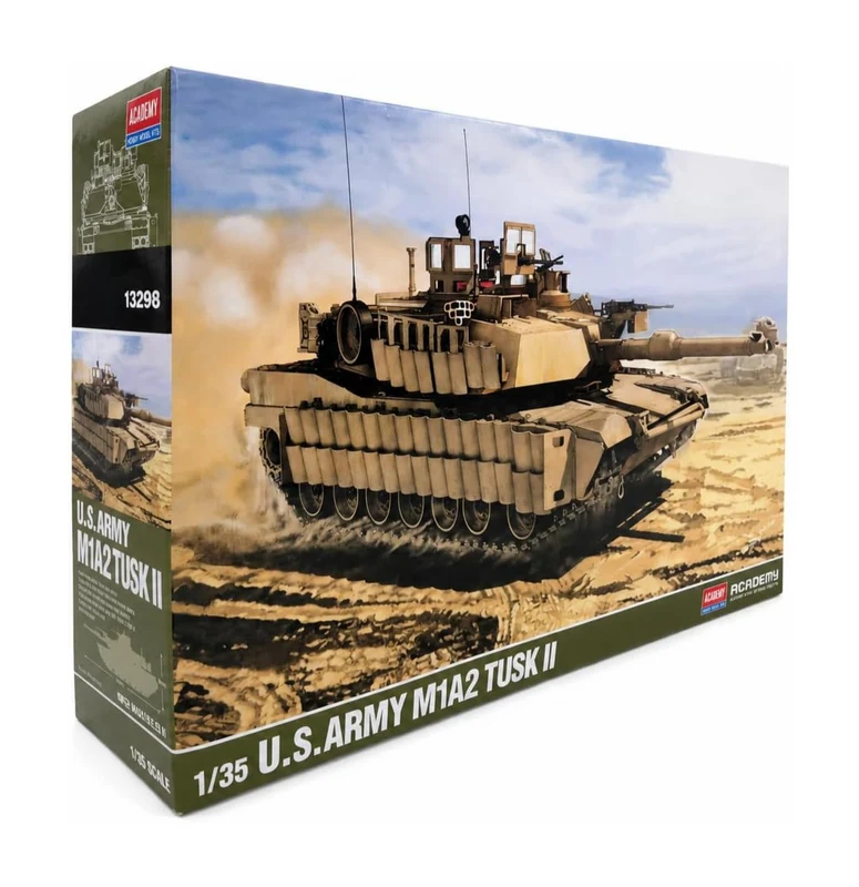 Academy 1/35 U.S. Army M1A2 Tusk II Plastic Model Kit Hobbyco