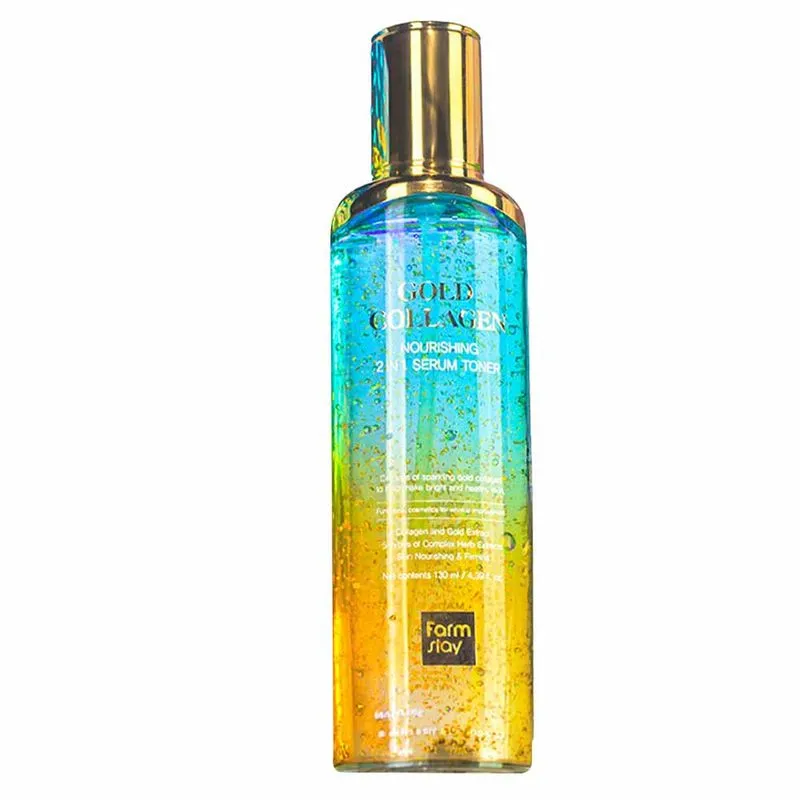 Sérum e Tônico 2 em 1 de Colágeno e Ouro Farmstay Nourishing 130ml