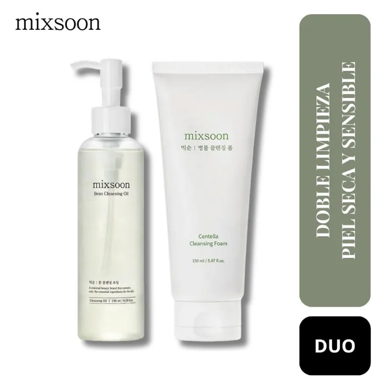 Set Doble Limpieza Facial Piel Seca y Sensible - Double Cleansing Set