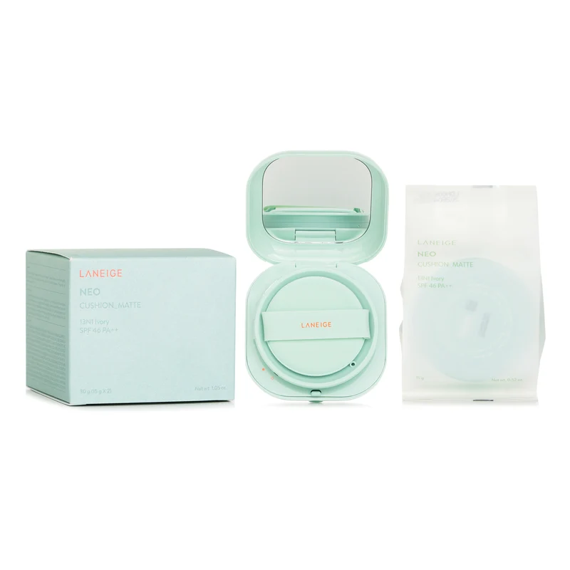 Laneige NEO Cushion Matte SPF46 PA++ # 23N1 Sand (15g + 15g Refill) 30g 13N1 Ivory (15g + 15g Refill) / 30g