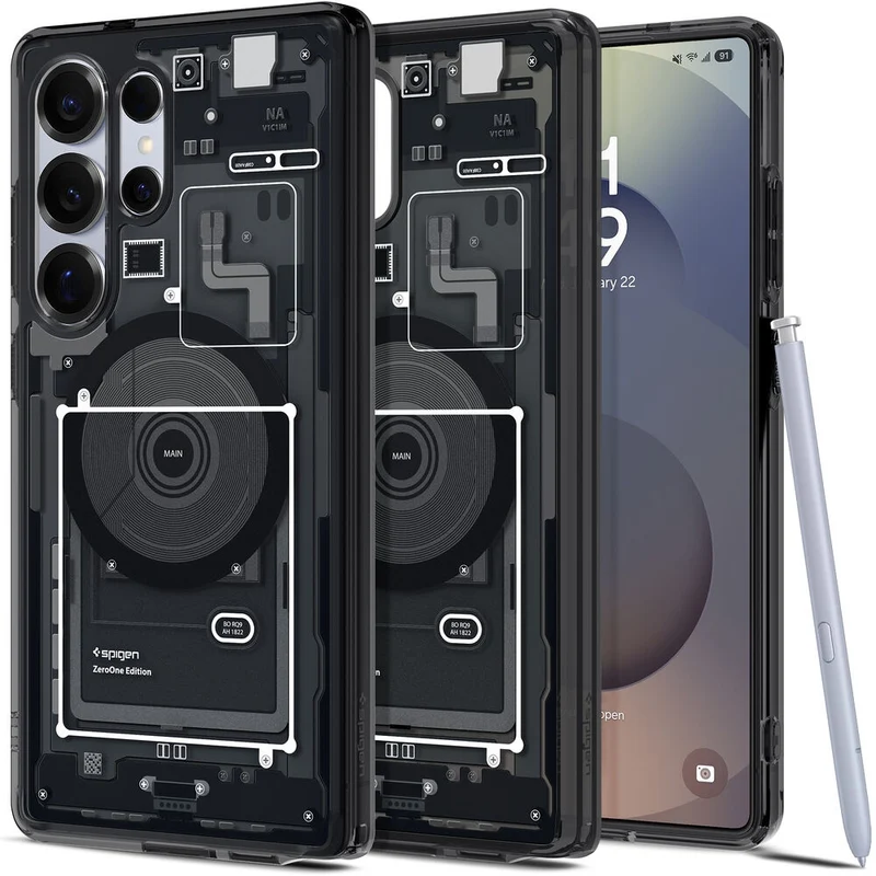 Spigen Samsung Galaxy S25 Ultra Ultra Hybrid (MagFit) Zero One Case - Zero One Black PROgadgets