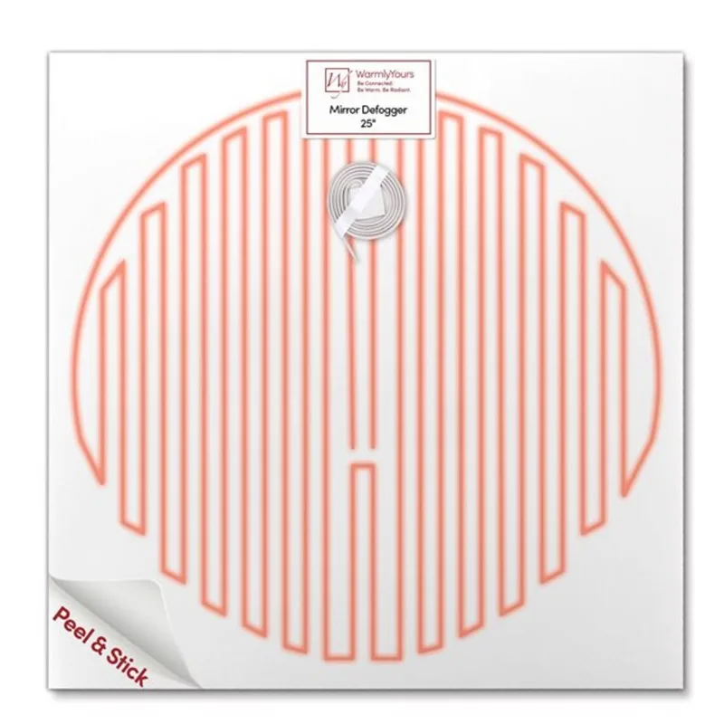 WarmlyYours 25-in x 25-in White Round Mirror Defogger