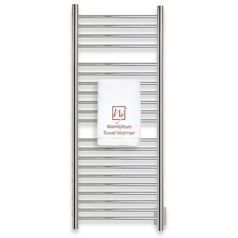 WarmlyYours Vida Polished Hardwired Towel Warmer - 21 bars