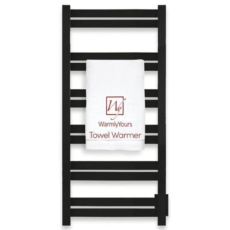 WarmlyYours Grande 41-in Black 12-Bar Towel Warmer