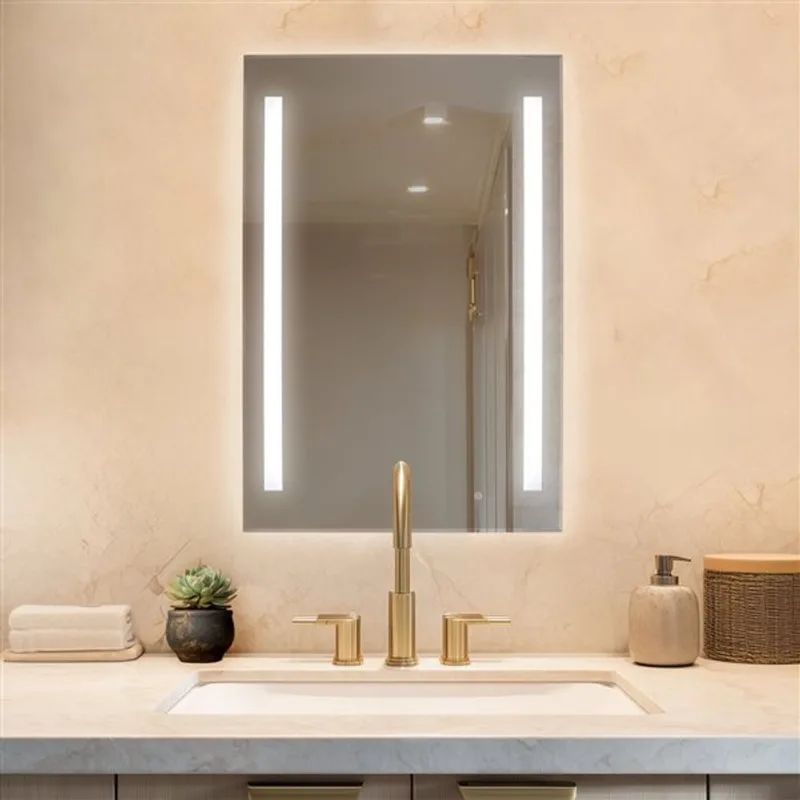 WarmlyYours 24-in x 36-in LED Backlit Rectangular Clear Mirror
