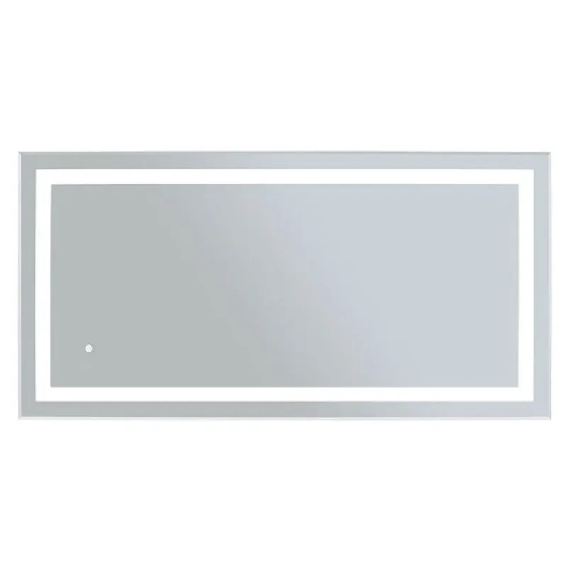 WarmlyYours Audrey 40 x 24-in LED Backlit Wall-Mounted Bevelled Rectangle Mirror