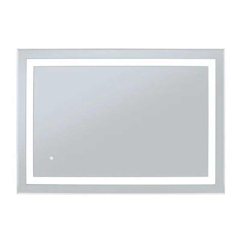 WarmlyYours Audrey 40 x 28-in LED Backlit Wall-Mounted Bevelled Rectangle Mirror