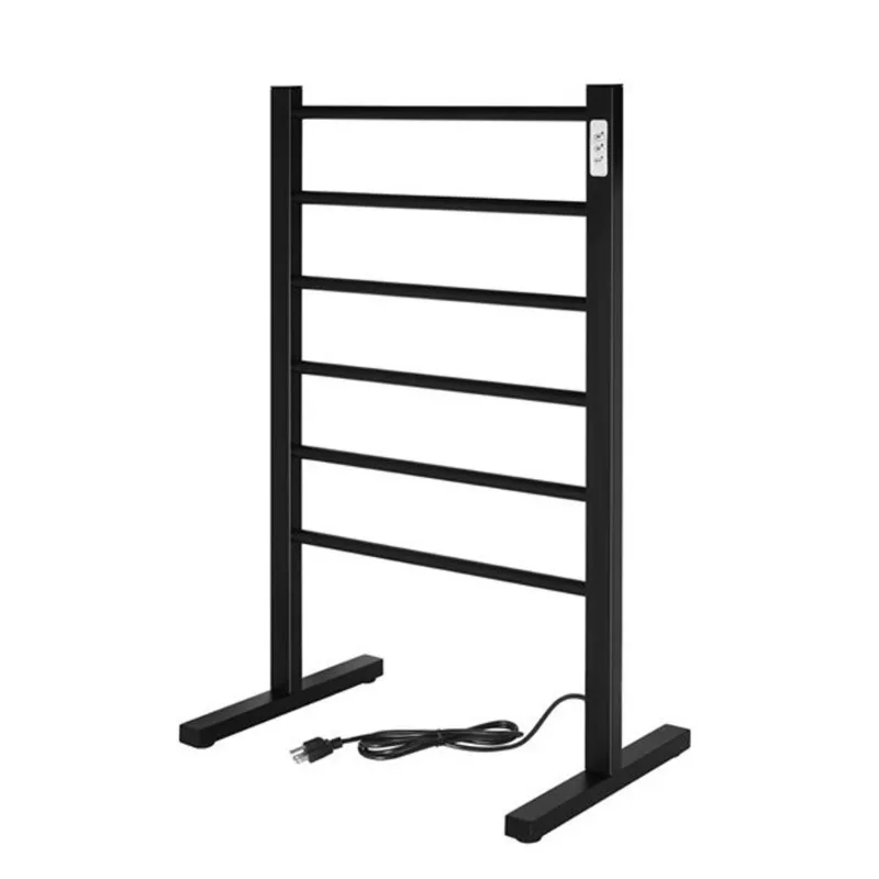 Ibiza Freestanding 6-Bar Electric Towel Warmer for Bathroom - Matte Black
