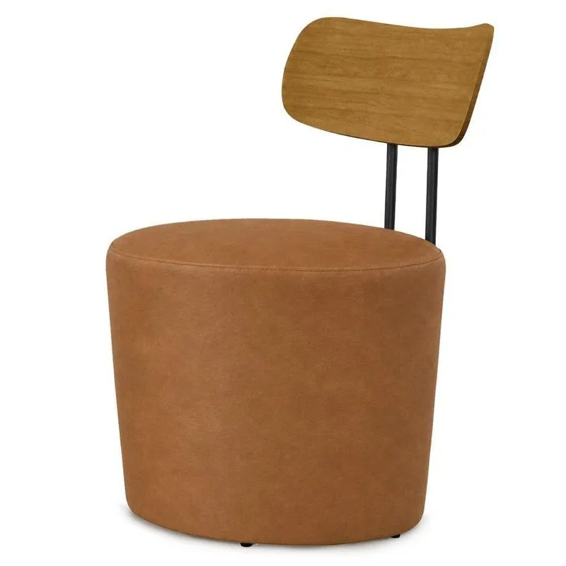 Poltrona Decorativa Luna Base Fixa Courino TCS 727 Moll TCS 727 Pés Palito Milani Moveleira
