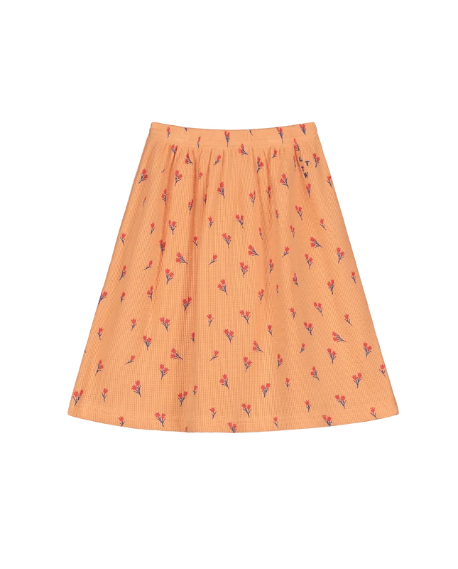 LETTER TO THE WORLD PEACH THERMAL TULIP PRINTED SKIRT [FINAL SALE] 8-9
