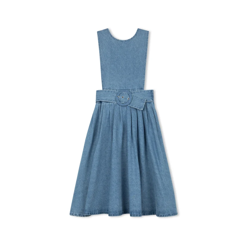 VELVETTE LABEL DENIM BELTED PINAFORE JUMPER [FINAL SALE] 7