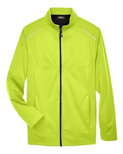 CORE365 Men's Techno Lite Three-Layer Knit Tech-Shell Safety Yellow / L