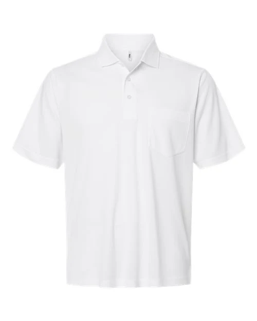 CORE365 Men's Nova Performance Pique Pocket Polo White / 3XL