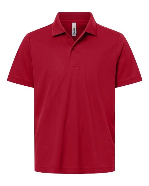 CORE365 Youth Nova Performance Pique Polo Classic Red / XL