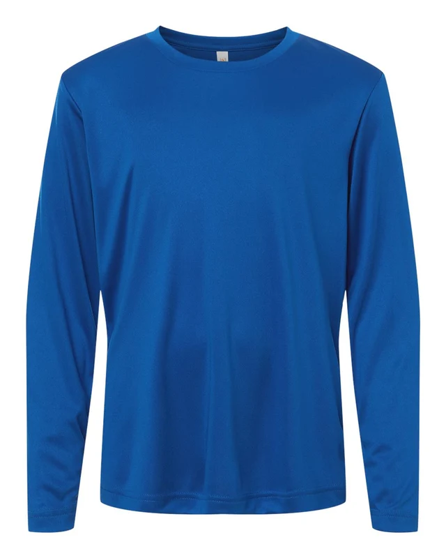 CORE365 CE10LY Youth Capital Performance Long Sleeve T-Shirt - True Royal Blue-Royal / Youth L