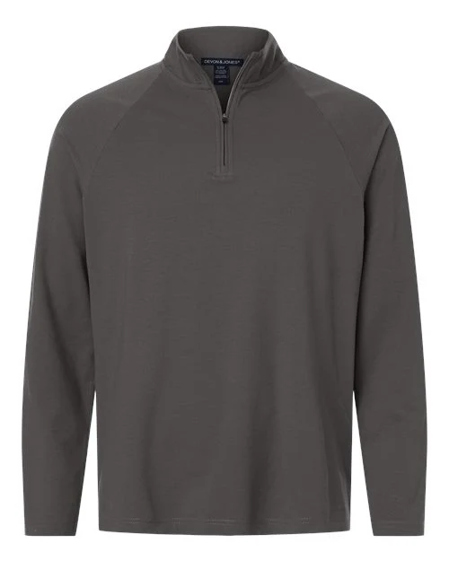 Devon & Jones Men's Seaton Pebble Textured Quarter-Zip Pullover Graphite / 2XL