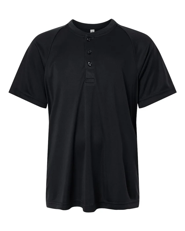 Team 365 TT11HNY Youth Zone Performance Henley - Black Black / Youth S
