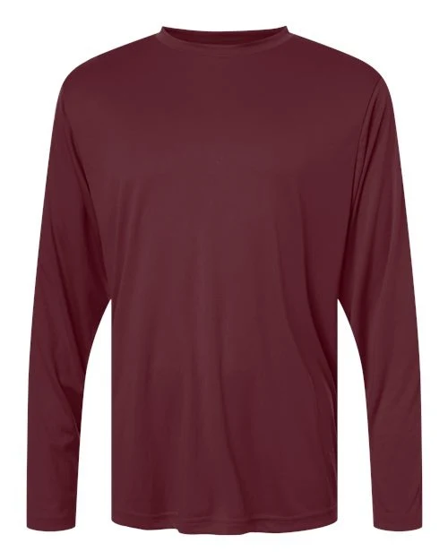 CORE365 Men's Capital Long Sleeve Performance T-Shirt Burgundy / 6XL