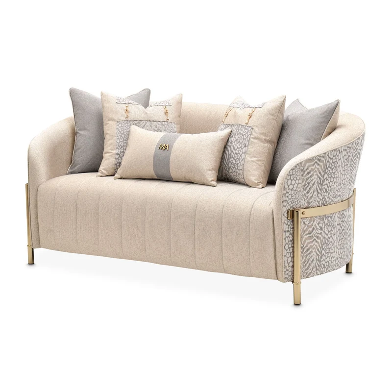Lisbon - Loveseat - Opal / Gold