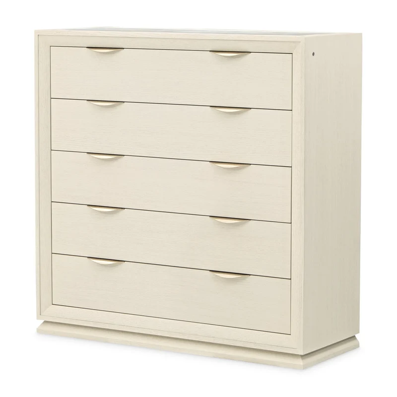 Portrait - 5-Drawer Chest With LED Lights White