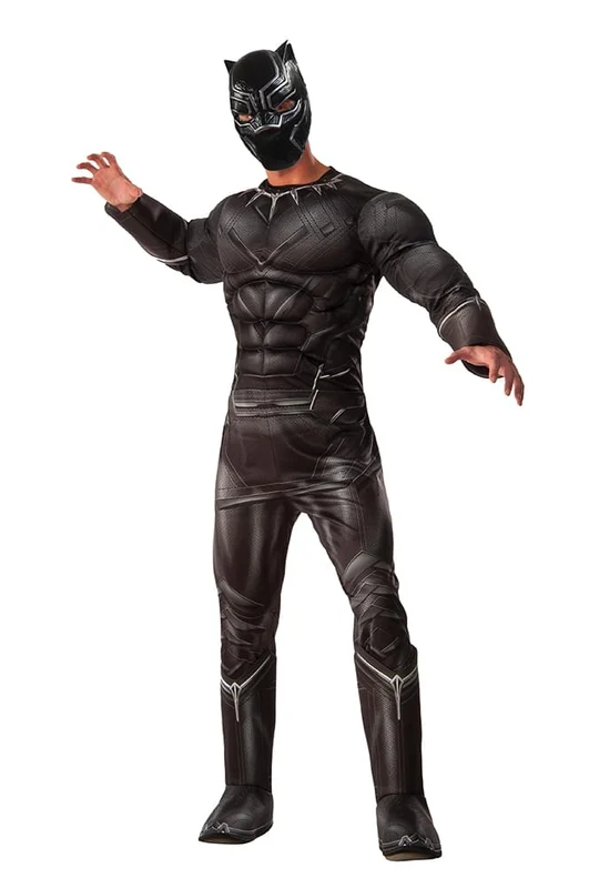 Captain America 3 Deluxe Black Panther Costume Adult Standard One Size Fits Most