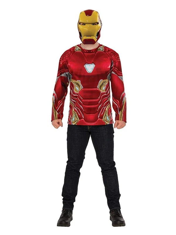Marvel Avengers Infinity War Iron Man Long Sleeve Adult Costume Top & Mask X-Large