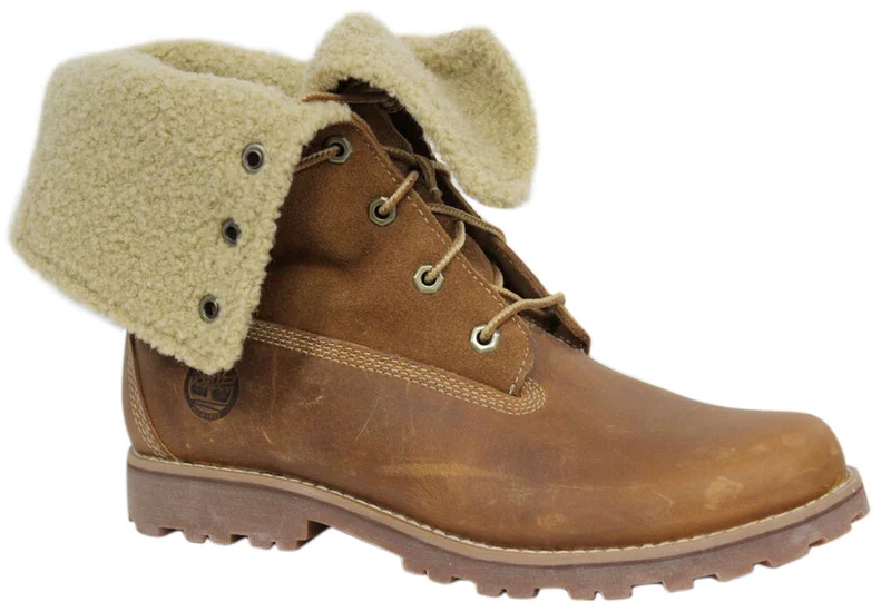 Timberland Roll Top Kids Brown Boots 3.5