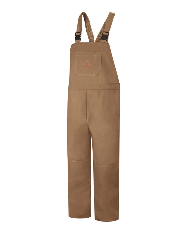 Bulwark BLF8 Duck Unlined Bib Overall - EXCEL FR ComforTouch - Brown Duck Brown-Light / Adult 3XL