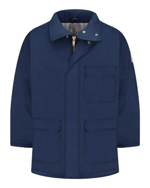 Bulwark JLP8 Deluxe Parka - EXCEL FR ComforTouch - Navy Blue-Navy / Adult M