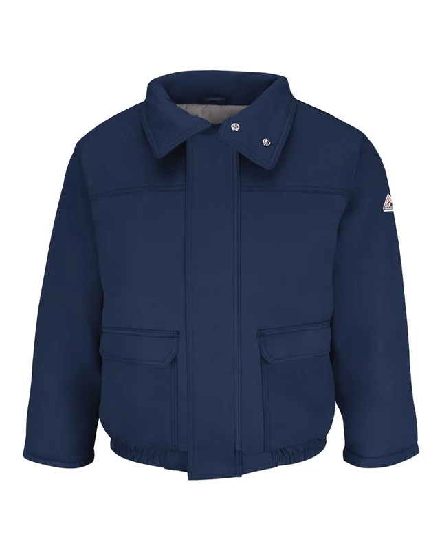 Bulwark JLR8 Insulated Bomber Jacket - Navy Blue-Navy / Adult 2XL