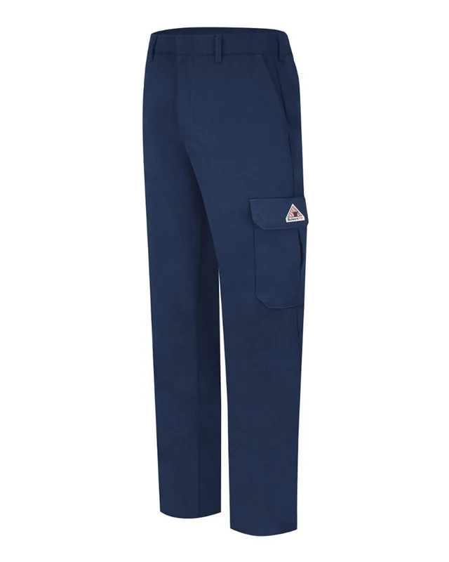 Bulwark PMU2 Cooltouch 2 Cargo Pocket Pants - Navy - Unhemmed Blue-Navy / 36W