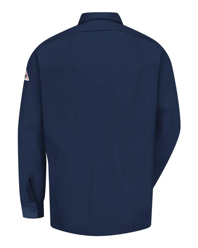 Bulwark SLW2T Work Shirt - EXCEL FR ComforTouch - Tall Sizes - Navy Blue-Navy / Adult 6XL Tall