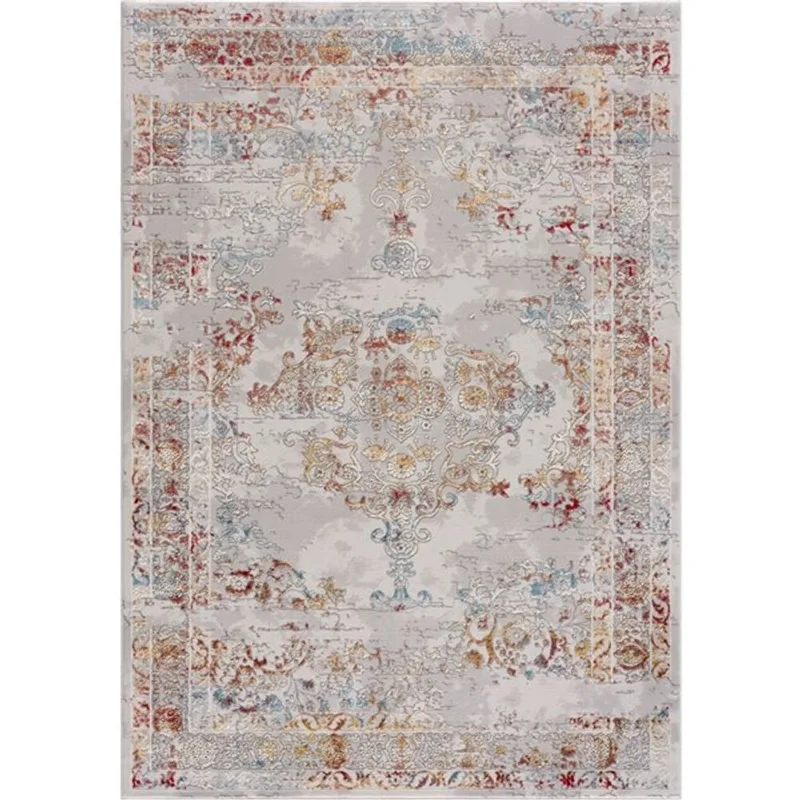 Segma Shiruki Emma Rectangular Area Rug - Machine-Made - Grey/Silver - 8-in x 11-in