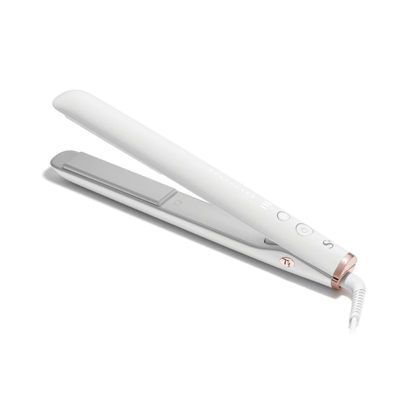 T3 SinglePass StyleMax, Algorithmic Straightening and Styling Flat Iron White
