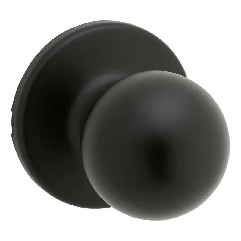 Polo Passage Knob Kwikset Tradicional Preto Fosco 4,45 Cm